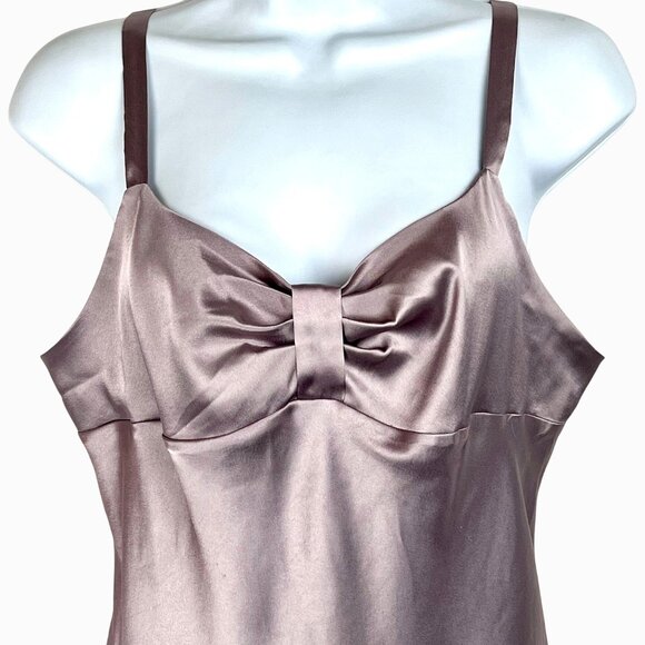Victorias Secret Angels Satin Bow Slip Dress M Pink Adjustable Straps EUC - Picture 2 of 10